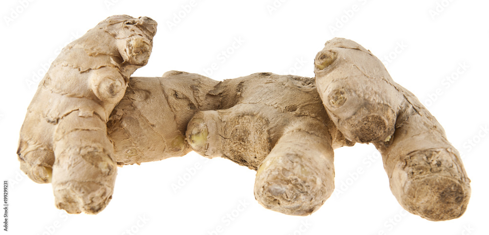 Wall mural ginger isolated on white background