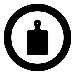Kitchen board icon black color in circle
