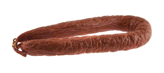 ring sausage isolated on white background