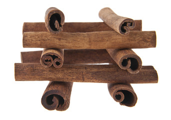 cinnamon isolated on white background