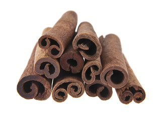 cinnamon isolated on white background