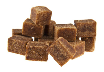 brown sugar isolated on white background