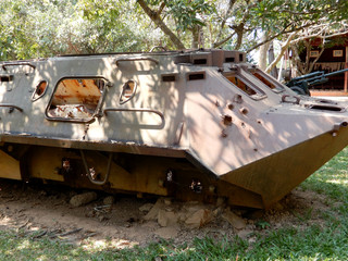 Old battle tank