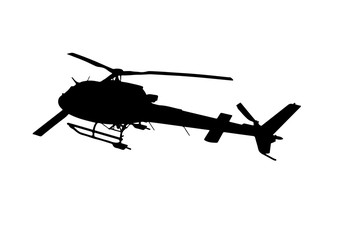 silhouette helicopter vector