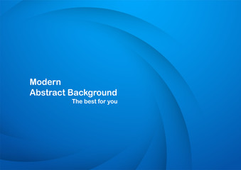Abstract blue curve background with copy space for text. Modern template design for cover, brochure, web banner and magazine.