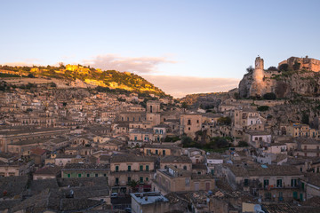 Fototapeta na wymiar View of the picturesque Sicilian town of Modica
