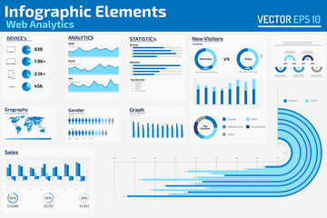 infographic Elements Web Analytics