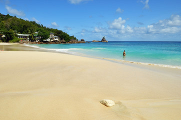 Tropical beach,  Seychelles islands