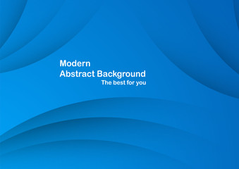 Abstract blue curve background with copy space for text. Modern template design for cover, brochure, web banner and magazine.