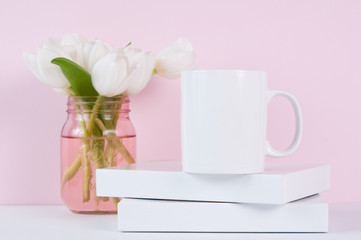 blank white mug mockup