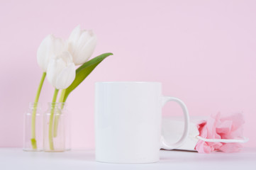 blank white mug mockup