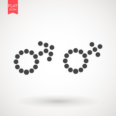 Gender sign icon. Male and female sign vector. Vector illustration on isolated background. Business concept men and women pictogram.