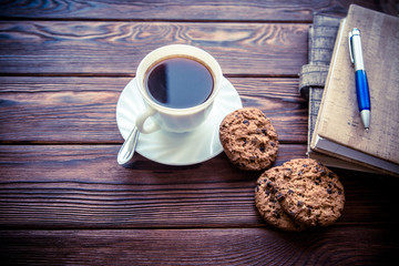Coffee Break - Notepad and Pen along with coffee 