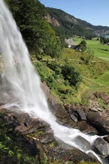 Steinsdalsfossen waterfall landscape