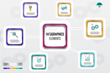 Fototapeta premium Business data visualization. Process chart. Abstract elements of graph, diagram with steps, options, parts or processes. Vector business template for presentation. Creative concept for infographic