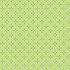 Seamless green and white diagonal vintage op art plaid pattern vector