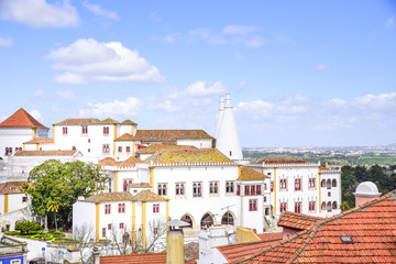 Fototapeta na wymiar national palace in sintra, lisbon, portugal