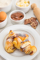 chocolate croissant homemade