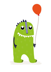 Cute colorful smile monster. Vector illustration