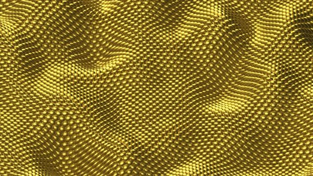 Abstract Morphing Golden Surface - Seamless Loop