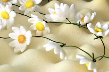 Handmade sugar daisies