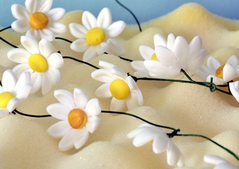 Handmade sugar daisies