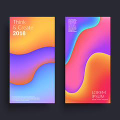 Fluid colorful banners template. Eps10 vector.