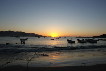 marine sunset in Juan Griego, Margarita Island, Venezuela