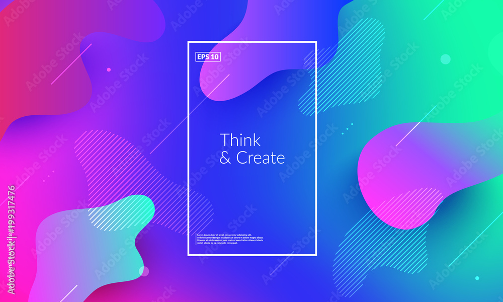 Poster modern geometric background. simple shapes with gradients composition. eps10 vector.