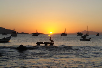 marine sunset in Juan Griego, Margarita Island, Venezuela