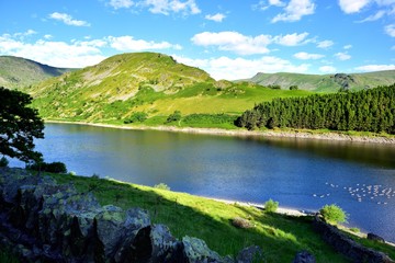 Obraz premium Sunlight over Mardale Head Haweswater
