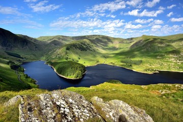 Obraz premium Sunlight over Mardale Head Haweswater