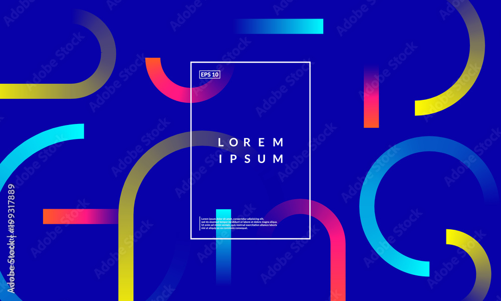 Poster colorful geometric background. dynamic shapes composition. eps10 vector.