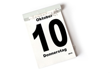 10. Oktober 2019