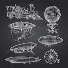 Vector dirigibles illustration © ONYXprj