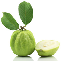 isolated guava on white background