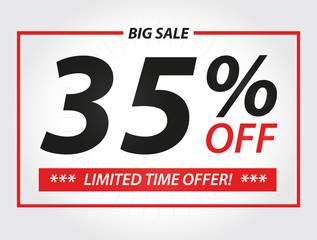 35% big sale vector