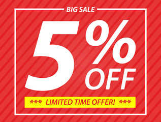 5% big sale off
