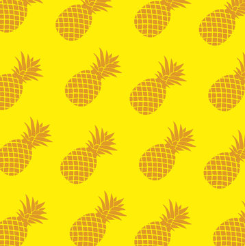 Tropical seamless pattern with pineapple Illustrator. design graphic.