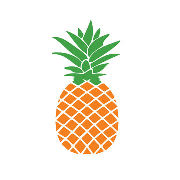 Fresh pineapple illustration. design graphic.