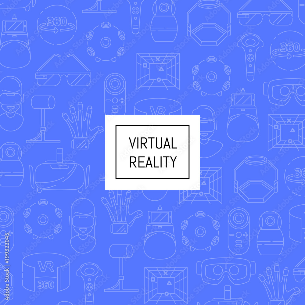 Aufkleber vector background linear style virtual reality elements