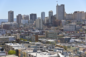 Fototapeta na wymiar San Francisco residential neighborhood California.