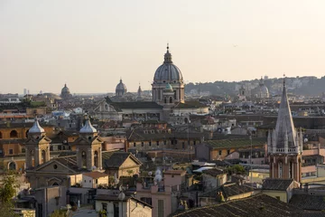 Deurstickers view of Rome, the roofs of buildings and cathedrals © Elena