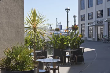 Fototapeten Outdoor plants and seating area San Francisco California. © RG