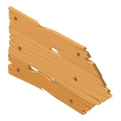 Pointing sign icon, isometric style