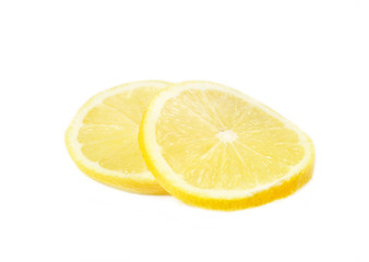 lemon slices on a white background