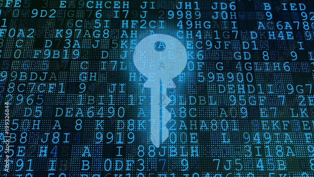 Poster codes and key display with blue formulas