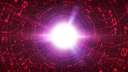 Colorful Binary Pipe with Purple Envelopes