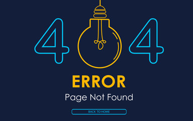 404 error page not found vector lamp graphic background