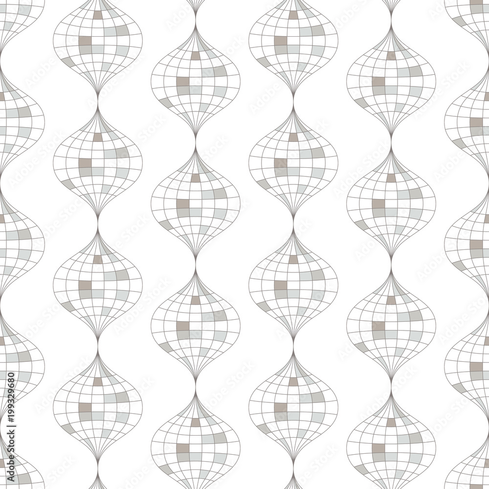 Aufkleber abstract geometric pattern with wavy lines and stripes.